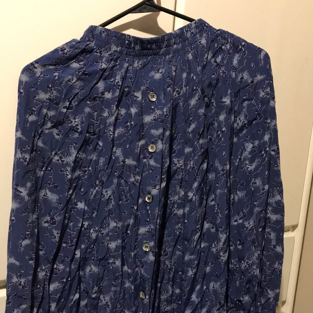 Blue floral skirt